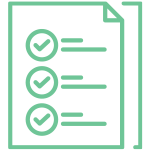 A piece of paper with ticked circles, like a checklist